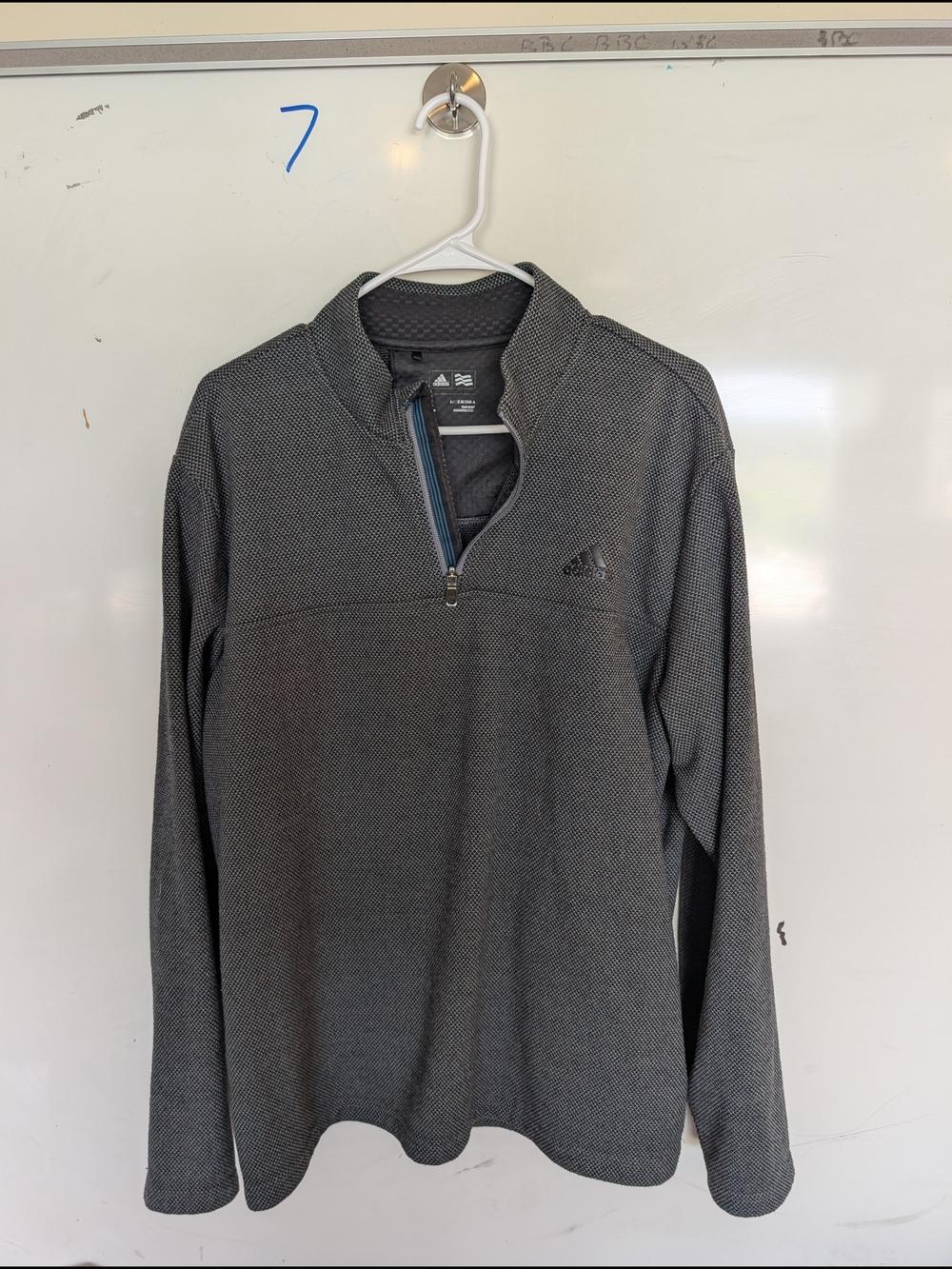 adidas Men’s Gray Quarter-Zip Performance Pullover